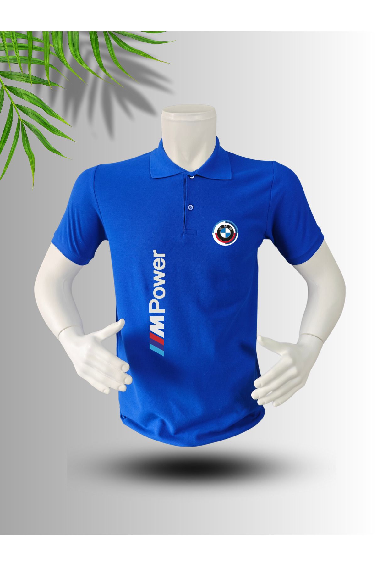 FROOY Bmw M Power Baskılı Polo Yaka Pamuklu T-Shirt