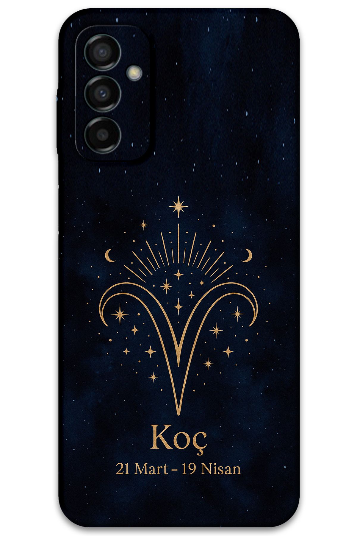 Gramaphone Galaxy M23 Uyumlu Koç Burcu Desenli Telefon Kılıfı + Ekran Koruyucu - 5768