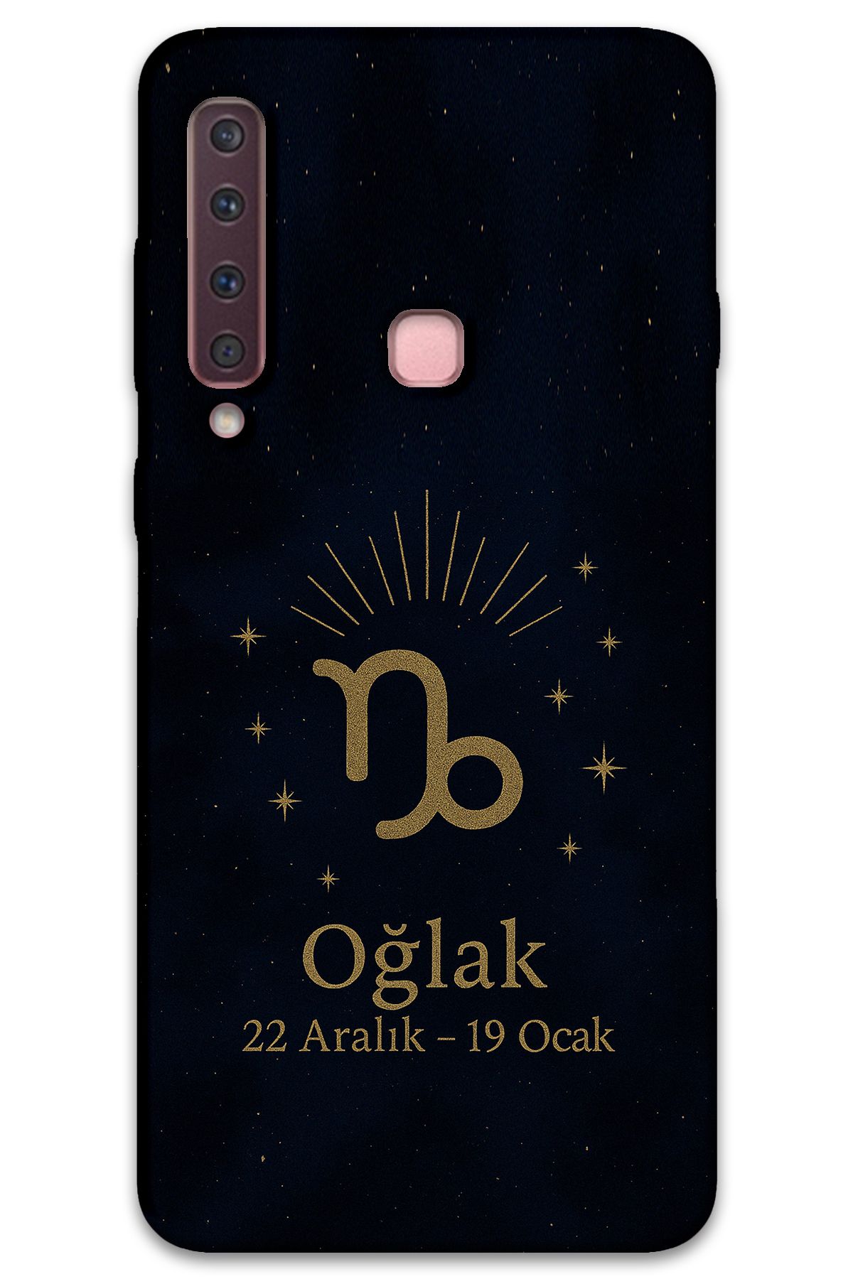 Gramaphone Galaxy A9 2018 Uyumlu Oğlak Burcu Desenli Telefon Kılıfı + Ekran Koruyucu - 5777