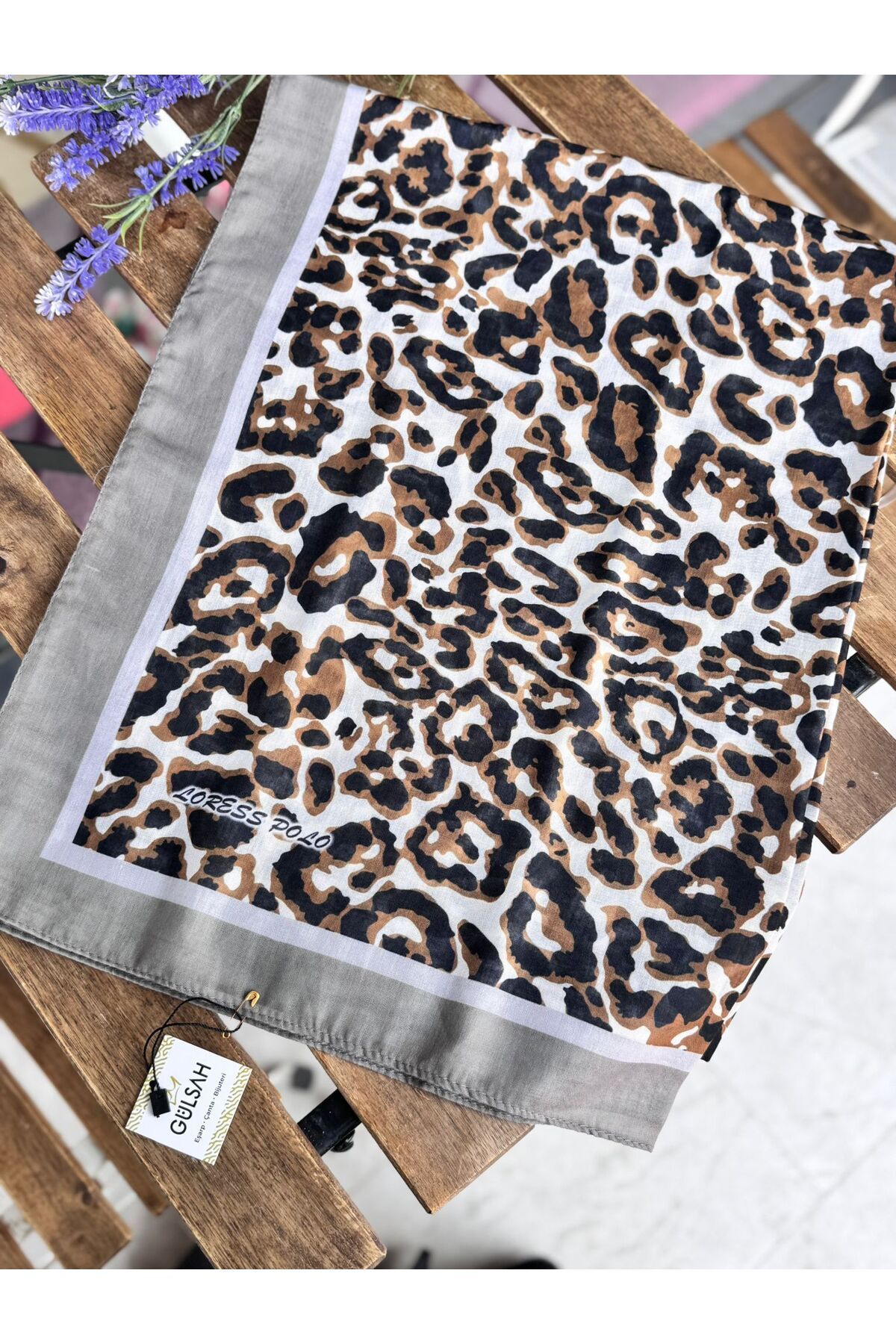 MODA LORESS POLO LEOPAR DESEN SOFT ŞAL