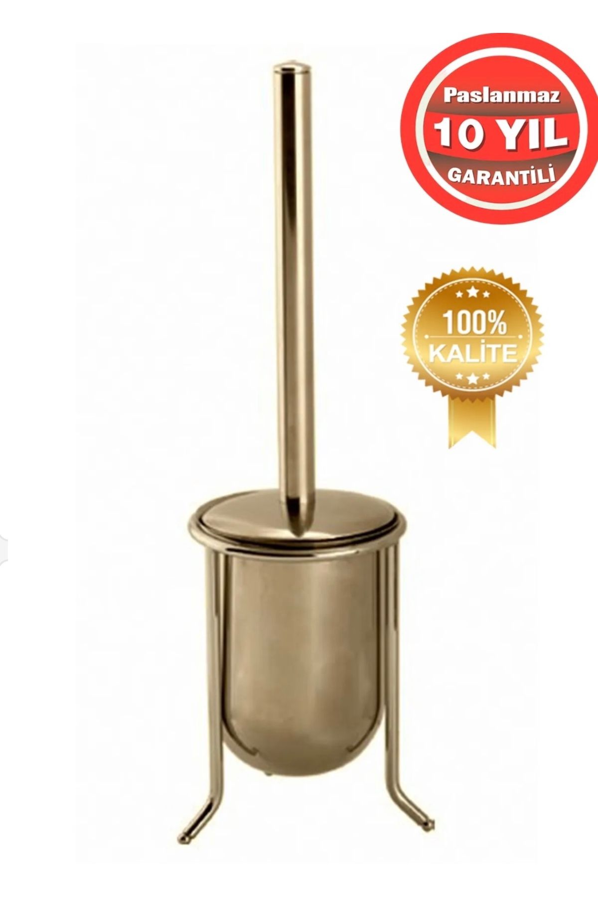 ÇELİK BANYO Paslanmaz Pirinç Güz Tuvalet Fırçası Klozet Fırçası Altın Gold