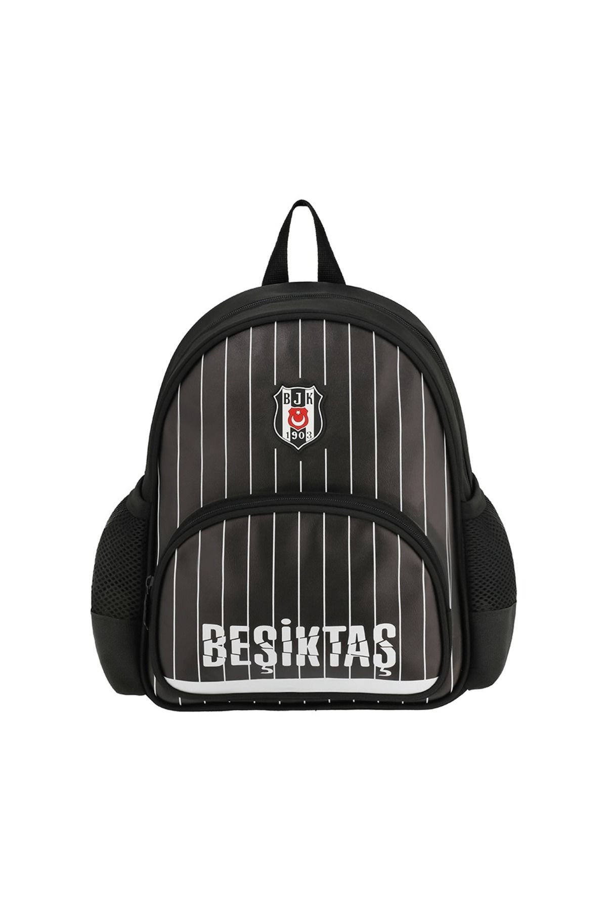 Beşiktaş Beşiktaş Official Lisanslı Me Team İnce Çubuk Desenli Suni Deri 25353 Anaokulu Çantası