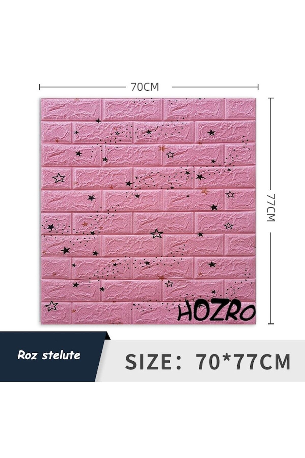 HOZRO-Set of 100 x HOZRO self-adhesive 3D wallpaper, brick imitation pattern, covers an area of ​​53.90 sq m, design 3