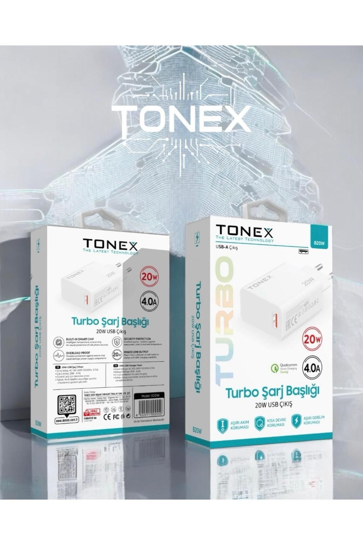 tonex 4A 20W Turbo ve Hızlı Şarj Adaptörü