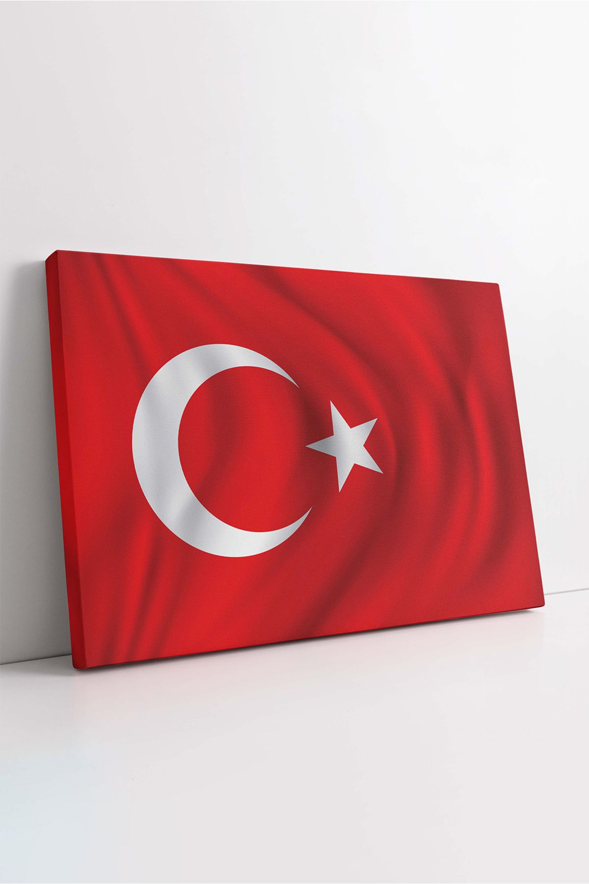 KOSS Dijital Türk Bayrağı Kanvas Tablo, Ay Yıldız Tablo, Türkiye Kanvas, Ofis Salon Oturma Odası Antre