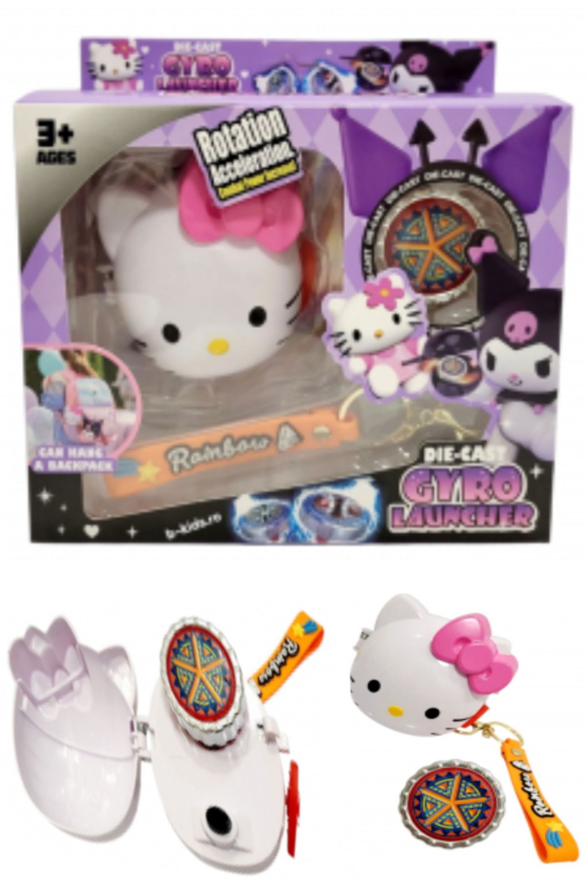 Hello Kitty Hello Kıtty Rainbow Beyblade Atan Figür Oyuncak