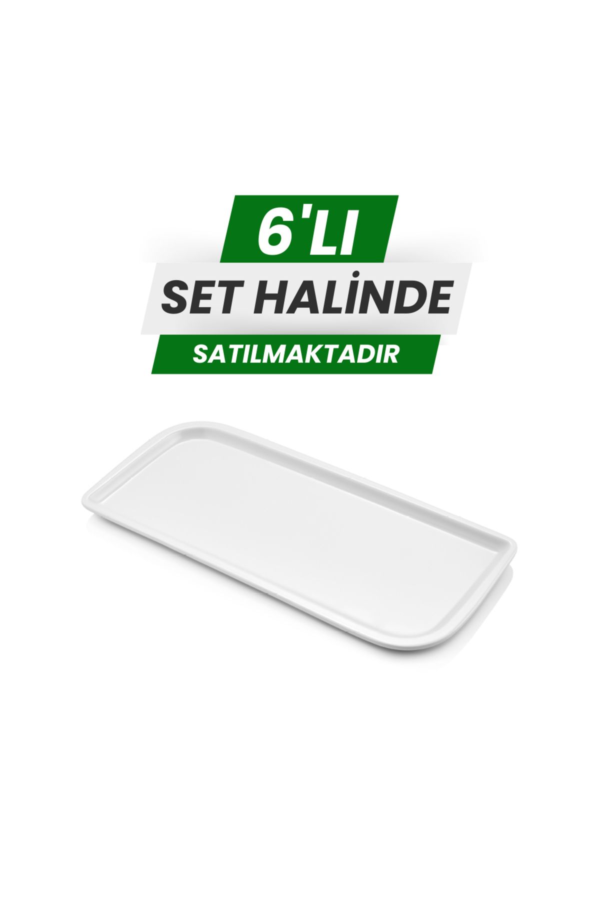 Alezy 482 Göreme Melamin Termostar Avanos Sunum Tabağı 24x15 cm Beyaz