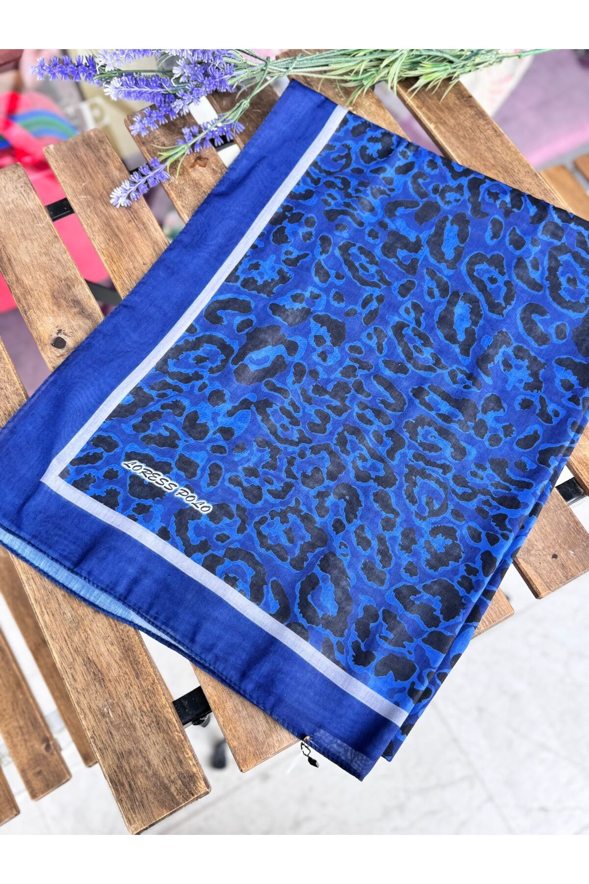 MODA LORESS POLO LEOPAR DESEN SOFT ŞAL
