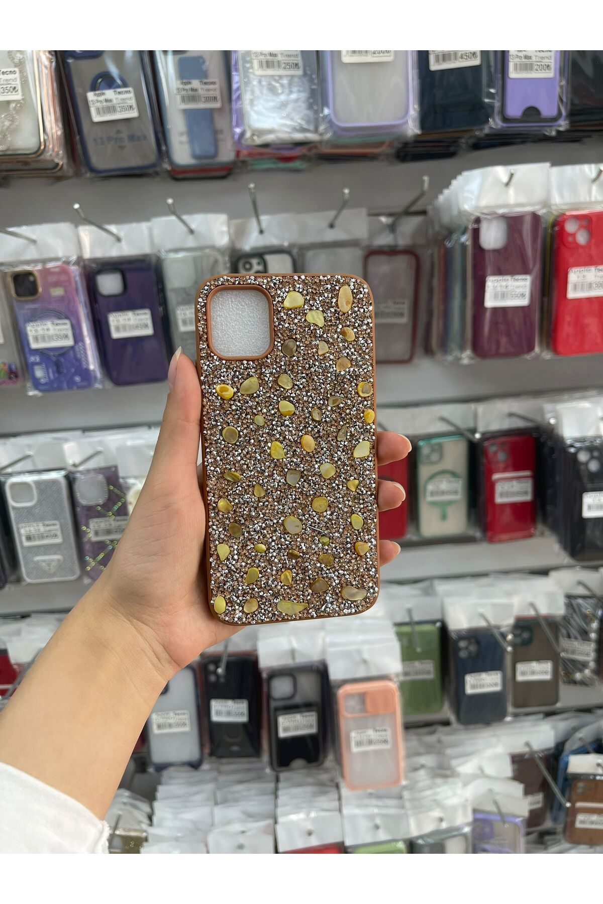 TECNOTREND İPHONE11 UYUMLU PARLAK TAŞLI TASARIM PIRLANTA KAPAK