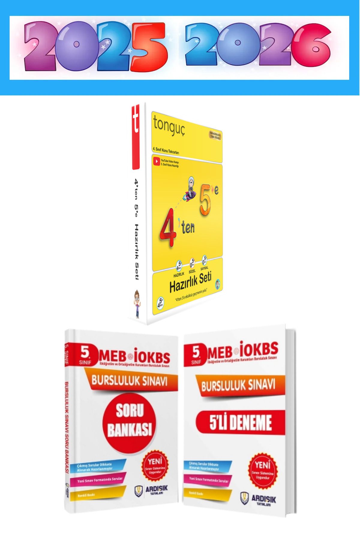 Tonguç Yayınları 4 ten 5 e Hazırlık Seti + 5. Sınıf Bursluluk Sınav Seti