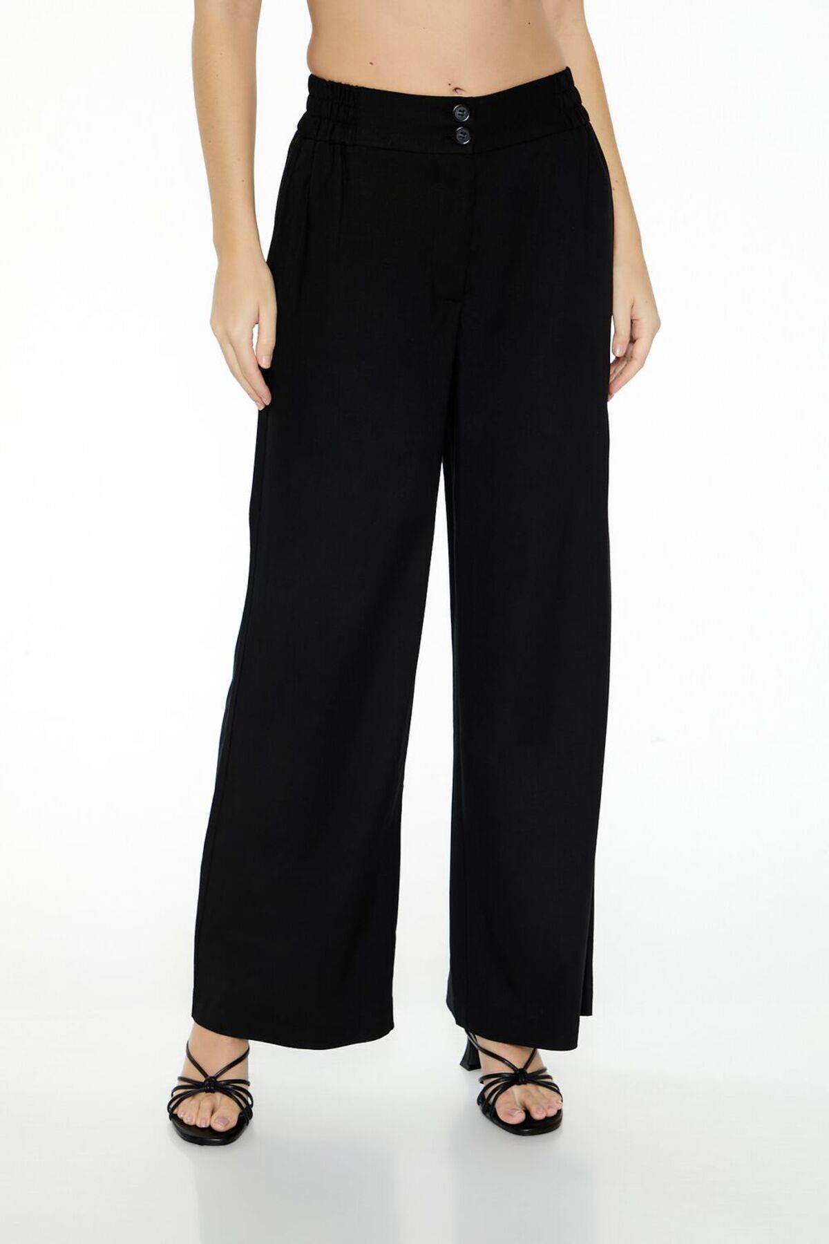 Forever 21 Mid-Rise Wide-Leg Pantolon