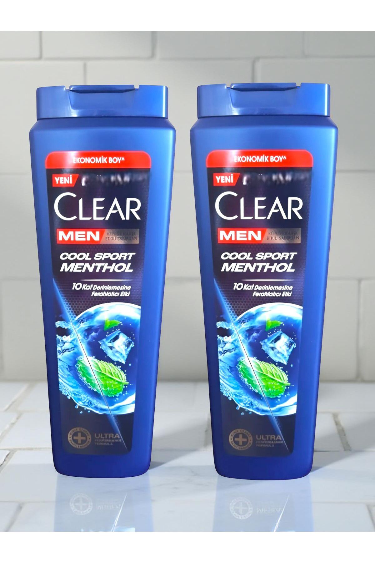 Clear Men Kepeğe Karşı Etkili Şampuan Cool Sport Menthol Yeni 500 ml x 2 Adet