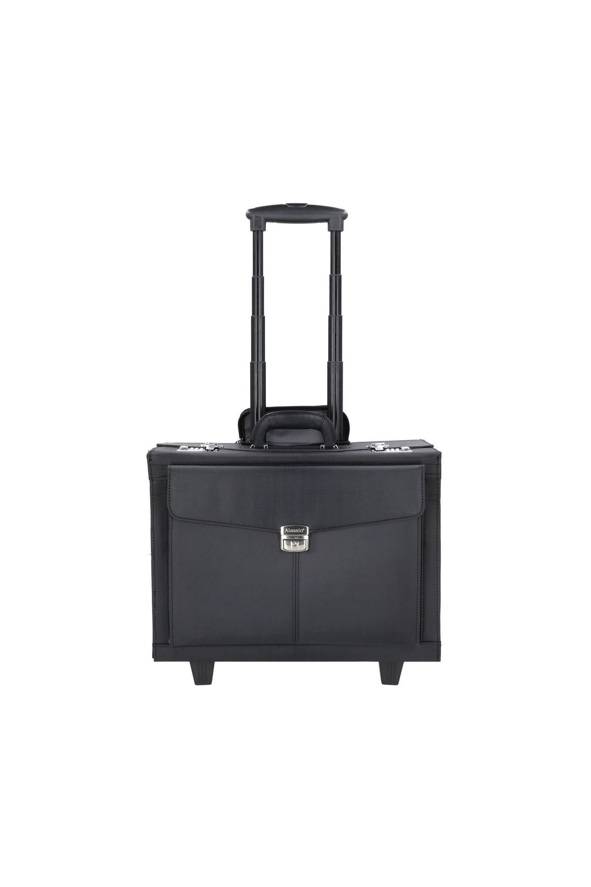 Alessio 40 cm 2 Tekerlekli Pilotentrolley Laptop Bölmeli Siyah İş Çantası