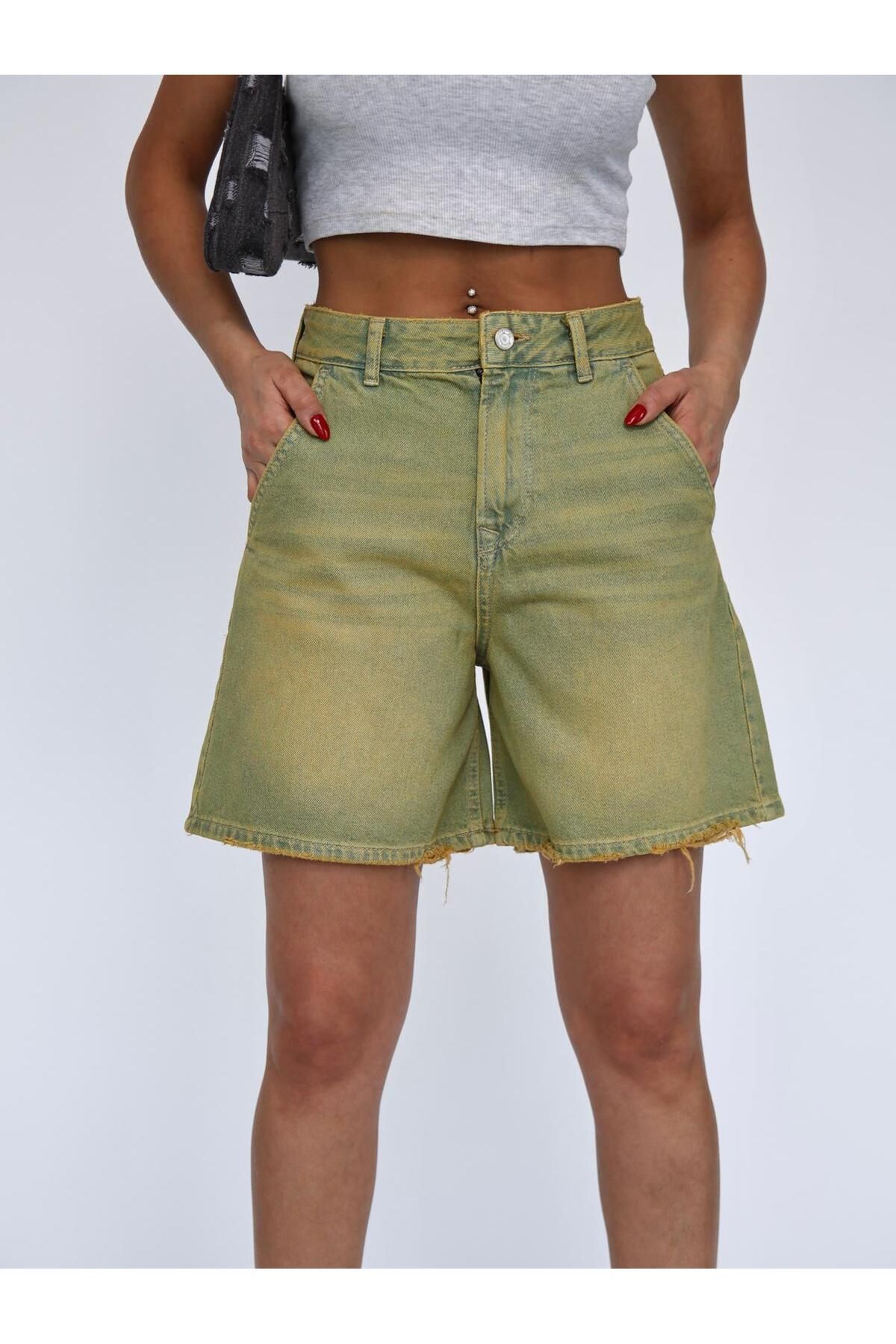 Zeo Basic-Tint Wash Denim Mini Shorts 5