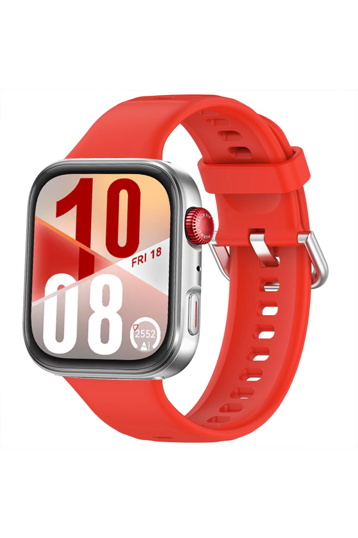Sneezy Huawei Watch Fit 4 Fit 4 Pro İle Uyumlu Dikiş Desenli Metal Tokalı Dokuma Silikon Kordon