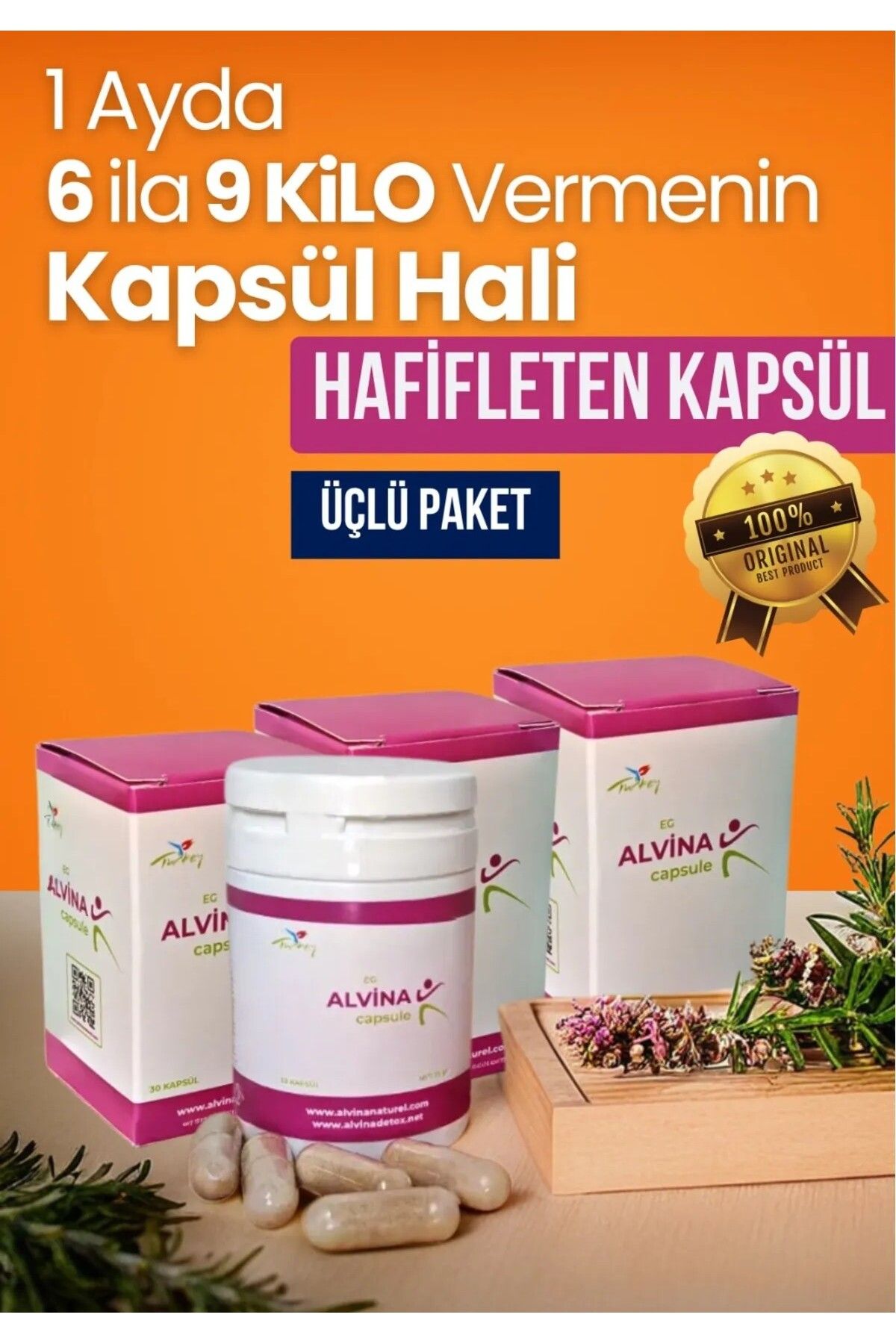 ALVİNA DETOKS Alvina Kapsül Üçlü Paket