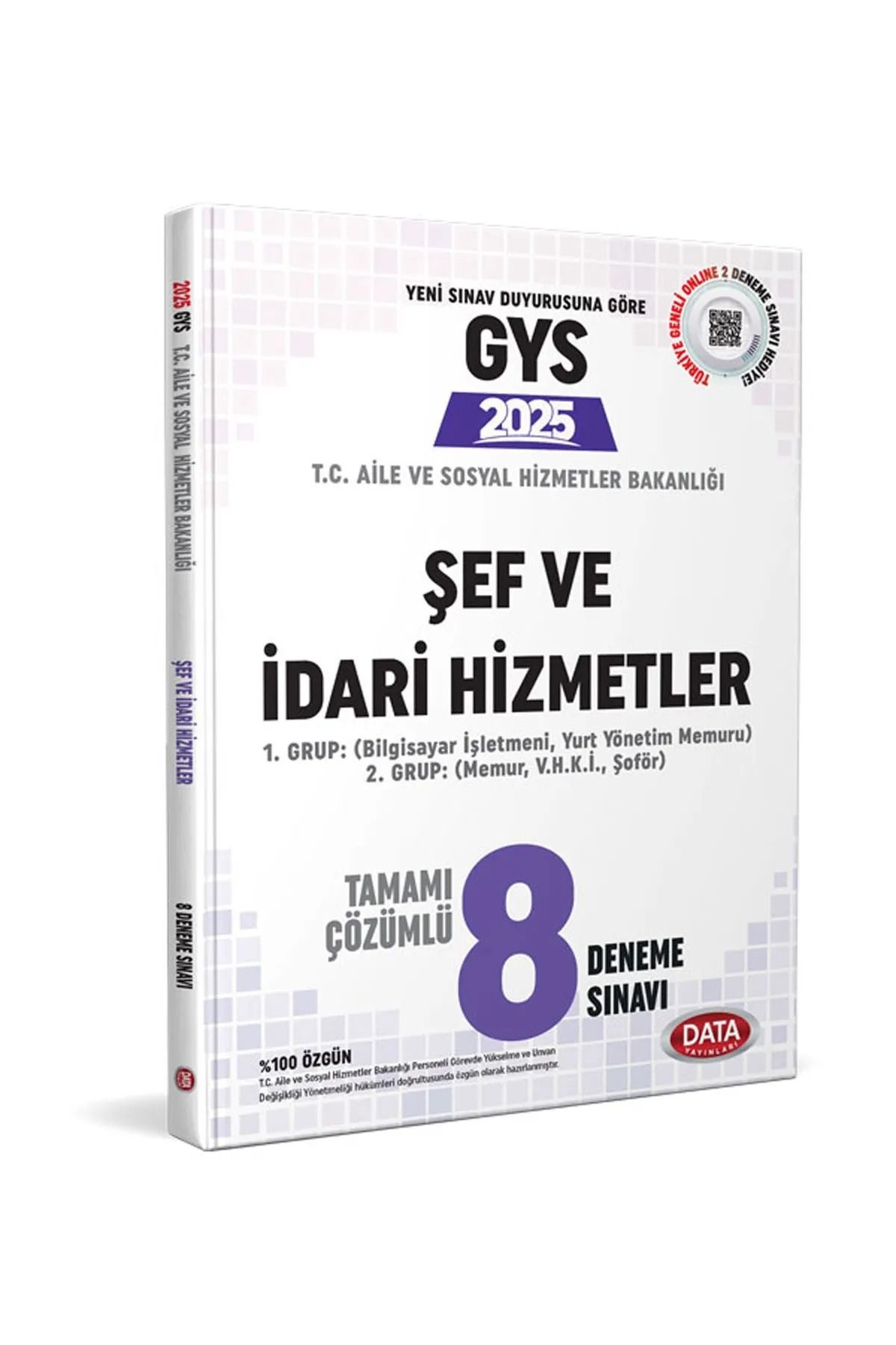 Data Yayınları 2025 ÜDS GYS Aile ve Sosyal Hizmetler Bakanlığı Şef 8 Deneme Çözümlü