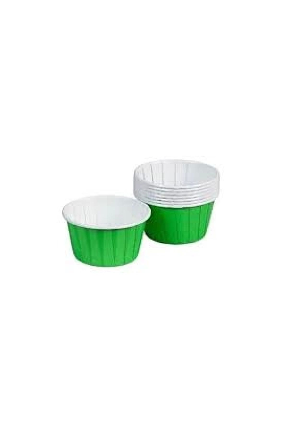 artizanmutfak Bens Cup Cake | Sufle Kapsülü | Muffin Kapsülü Yeşil 25 Adet (50x39 mm)