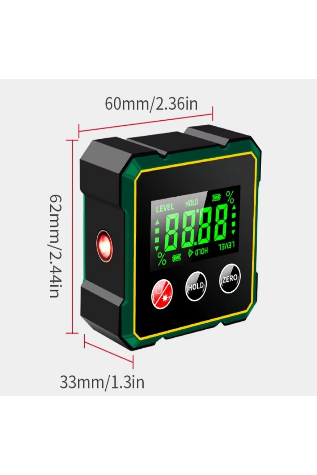 OEM-Professional Digital Inclinometer with Laser, Portable, Magnetic Base, LCD Display, Digital Level 7