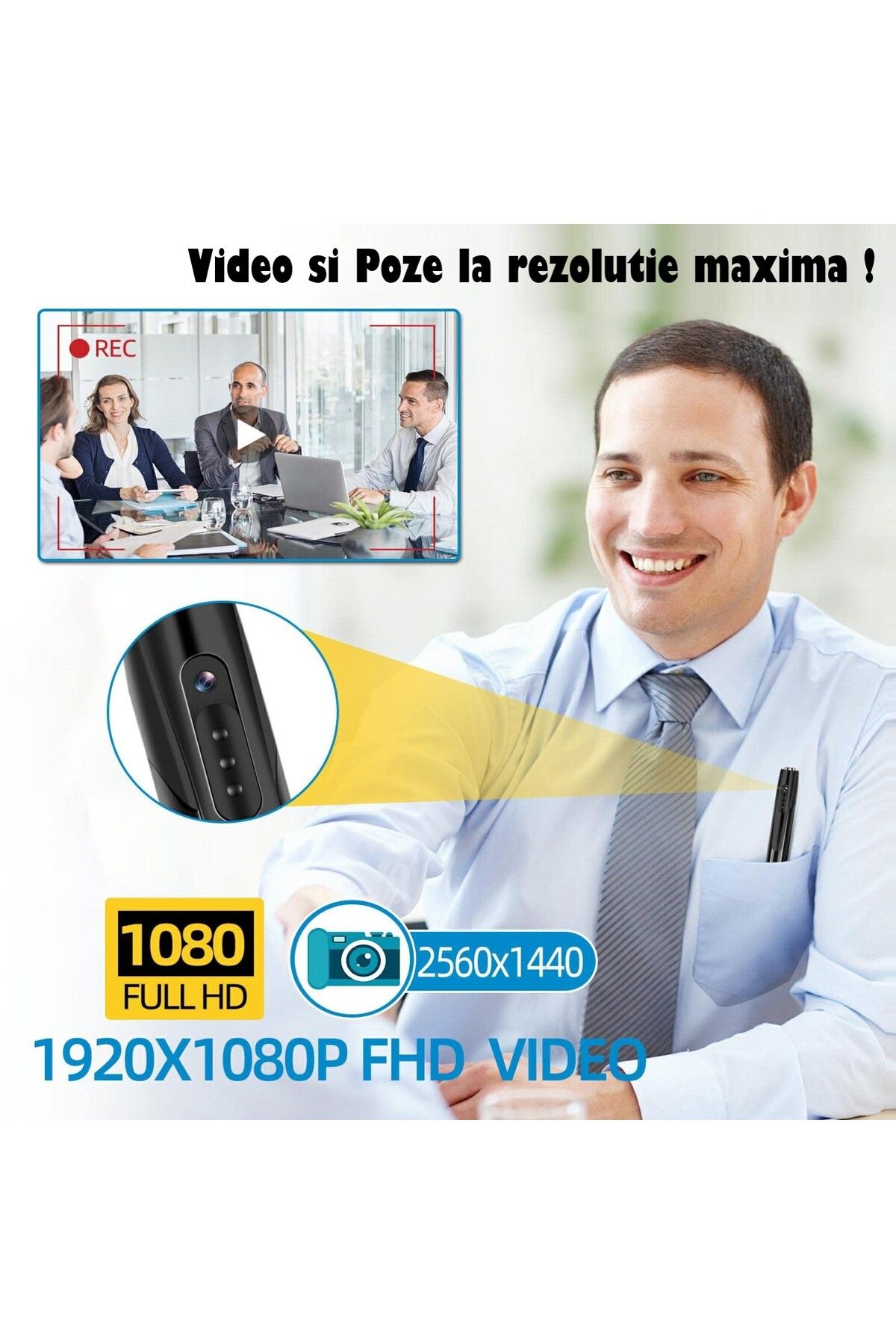 REVOSE-Spy Pen with 1080 Full HD Camera and Microphone, Recording, Photo, Spy Device with Hidden Camera 4