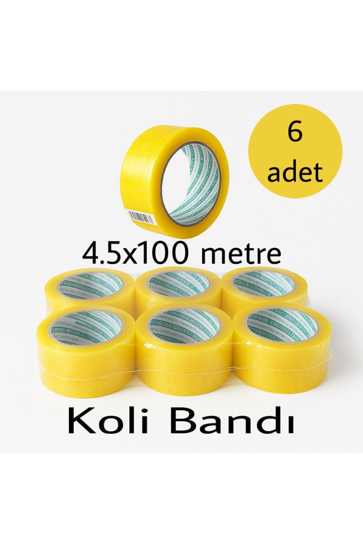 Ceribo Co. 6’lı Koli Bandı Güçlü Yapışkanlı Koli Bandı Seti