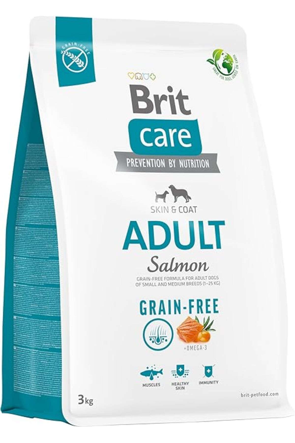 Brit Care Skin & Coat, Deri Ve Tüy Hassasiyeti Olan, Yetişkin Köpekler İçin, Tahılsız, Somon Balıklı