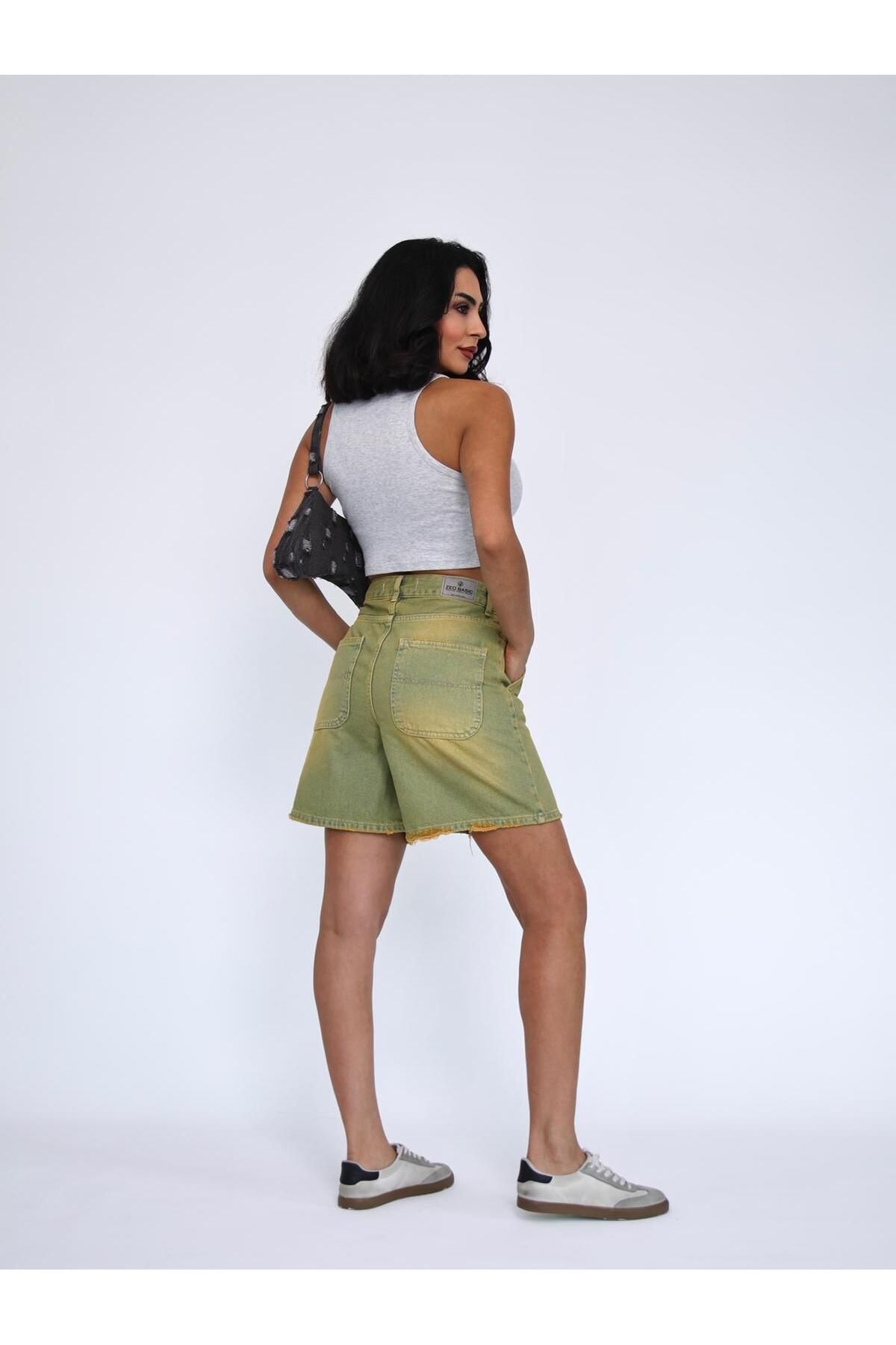 Zeo Basic-Tint Wash Denim Mini Shorts 7