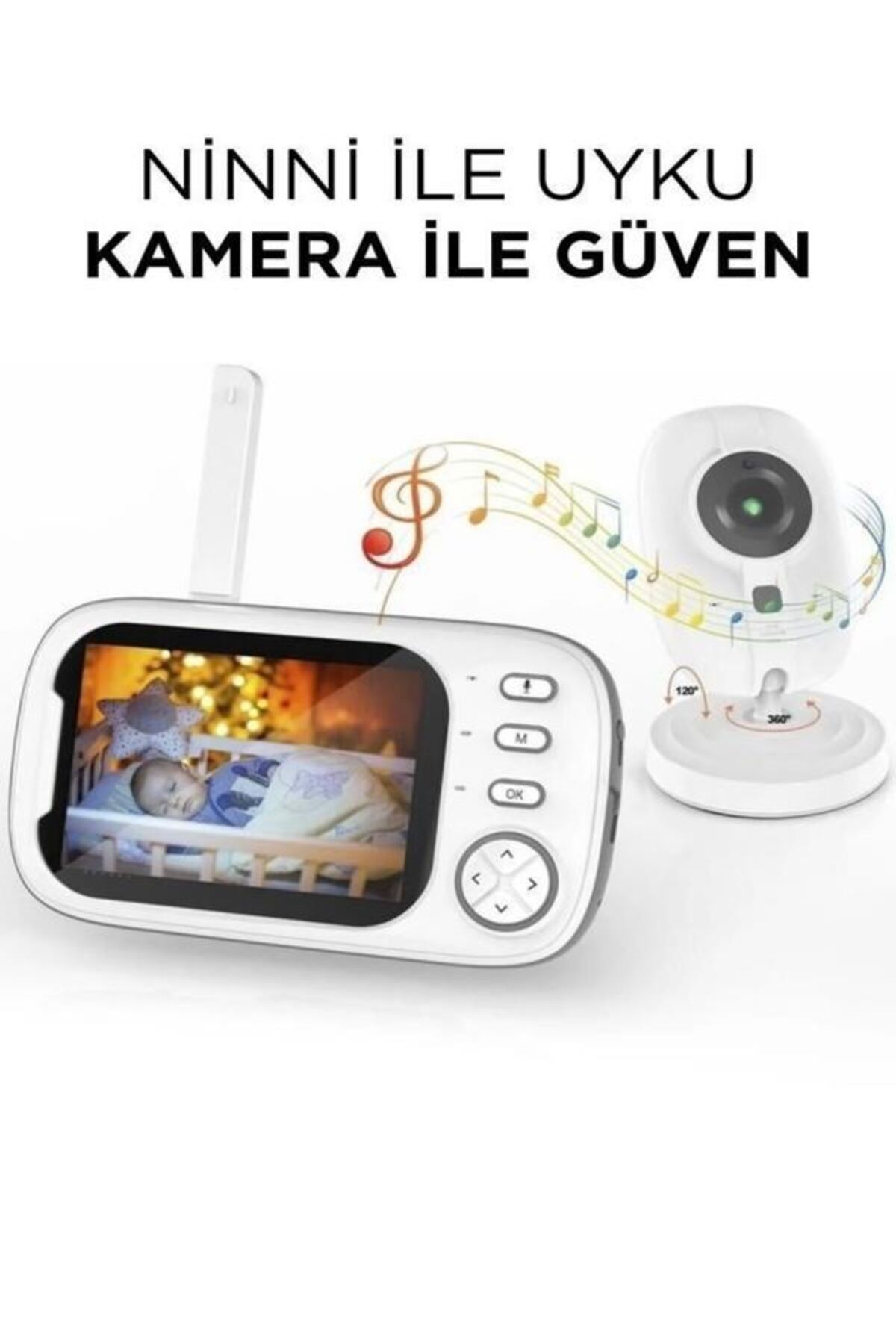 DEANB 2.4Ghz Monitörlü Akıllı Bebek Kamerası – Full HD Smart IP Telsiz Güvenlik Kamerası ve Monitör fotoğrafı 2 (önizleme)