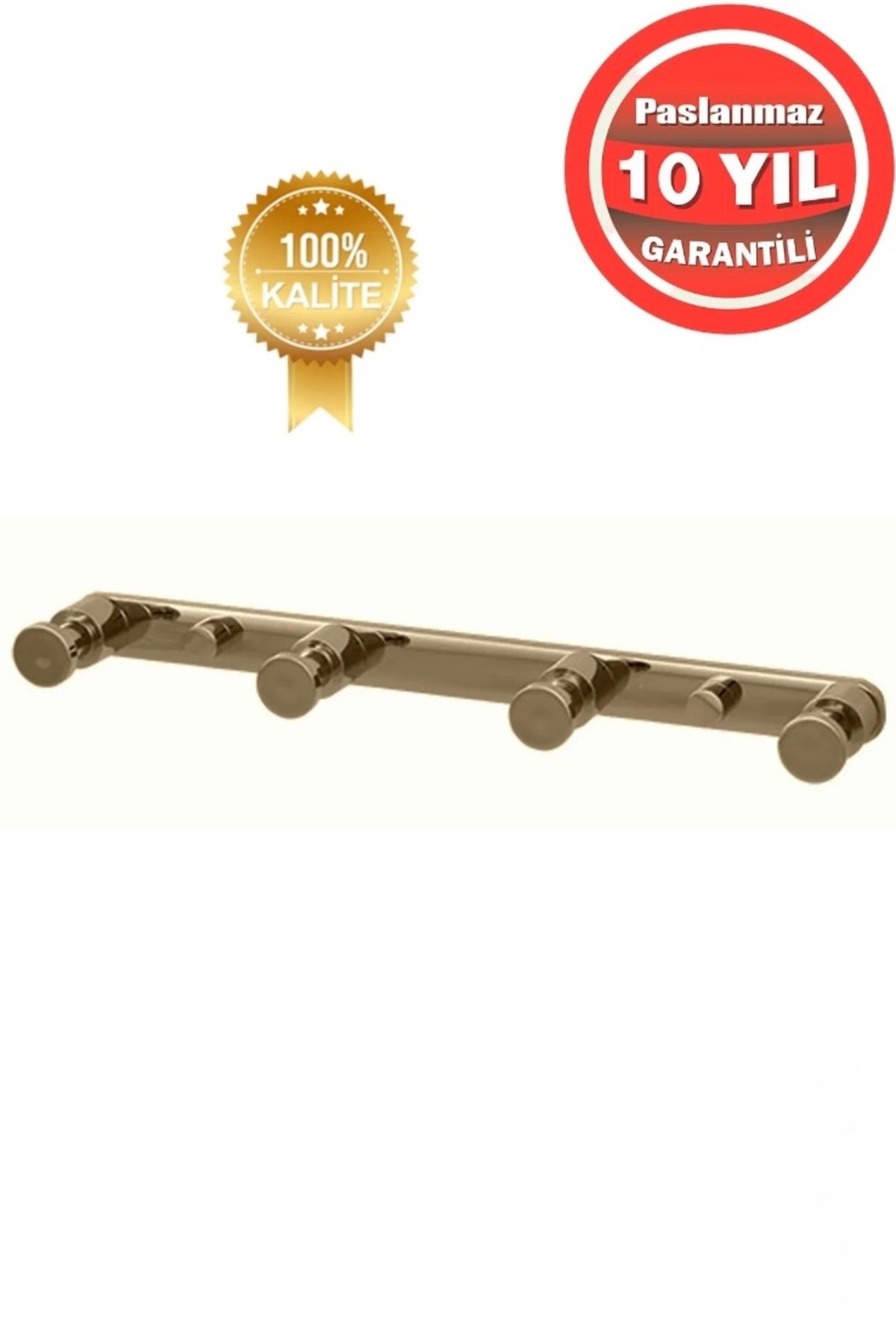 ÇELİK BANYO Paslanmaz Pirinç Altın Gold Flora Askılık Dörtlü Askılık Banyo Askısı