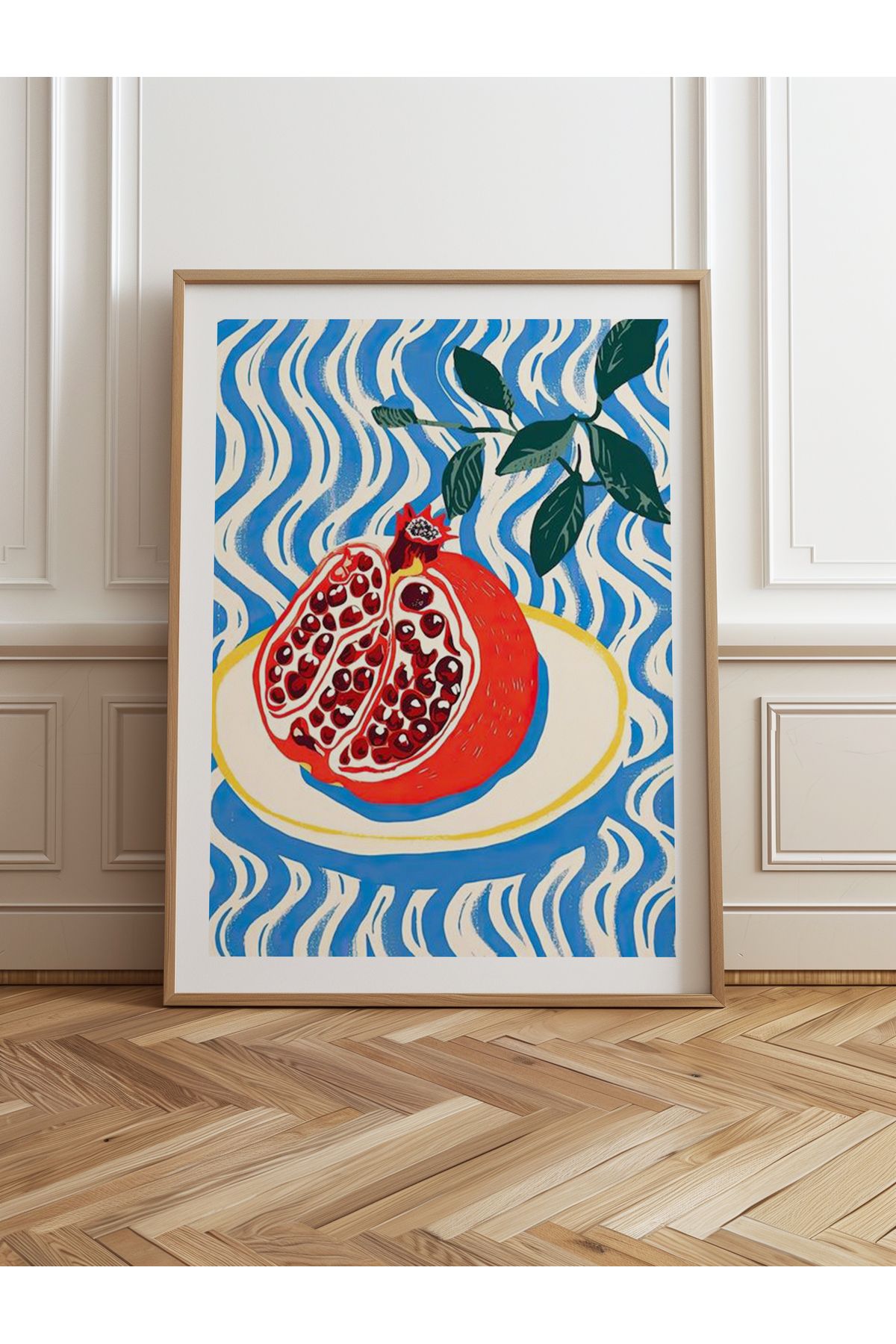 HOMEPACK Tekli Ahşap Çerçeveli Tablo Tek Parça Poster Tablo TK744-1