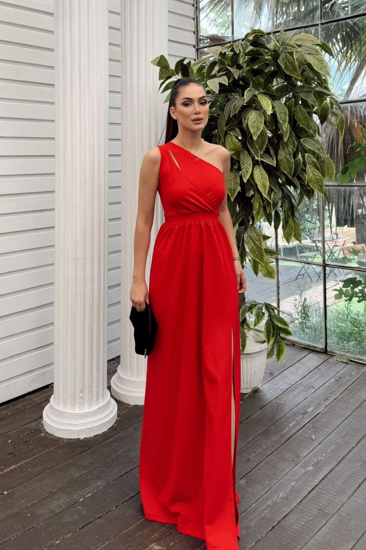 Sindimoda Avril Tek Omuz Yırtmaçlı Abiye 582160