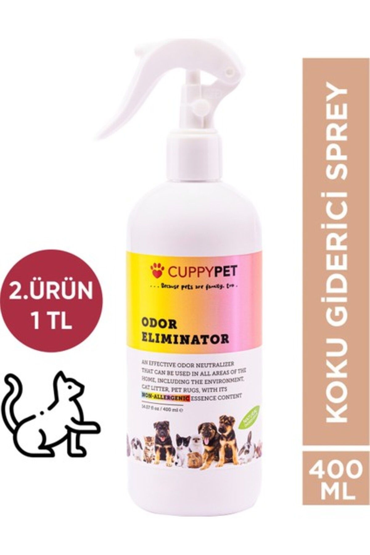 CuppyPet Kedi Koku Giderici Sprey