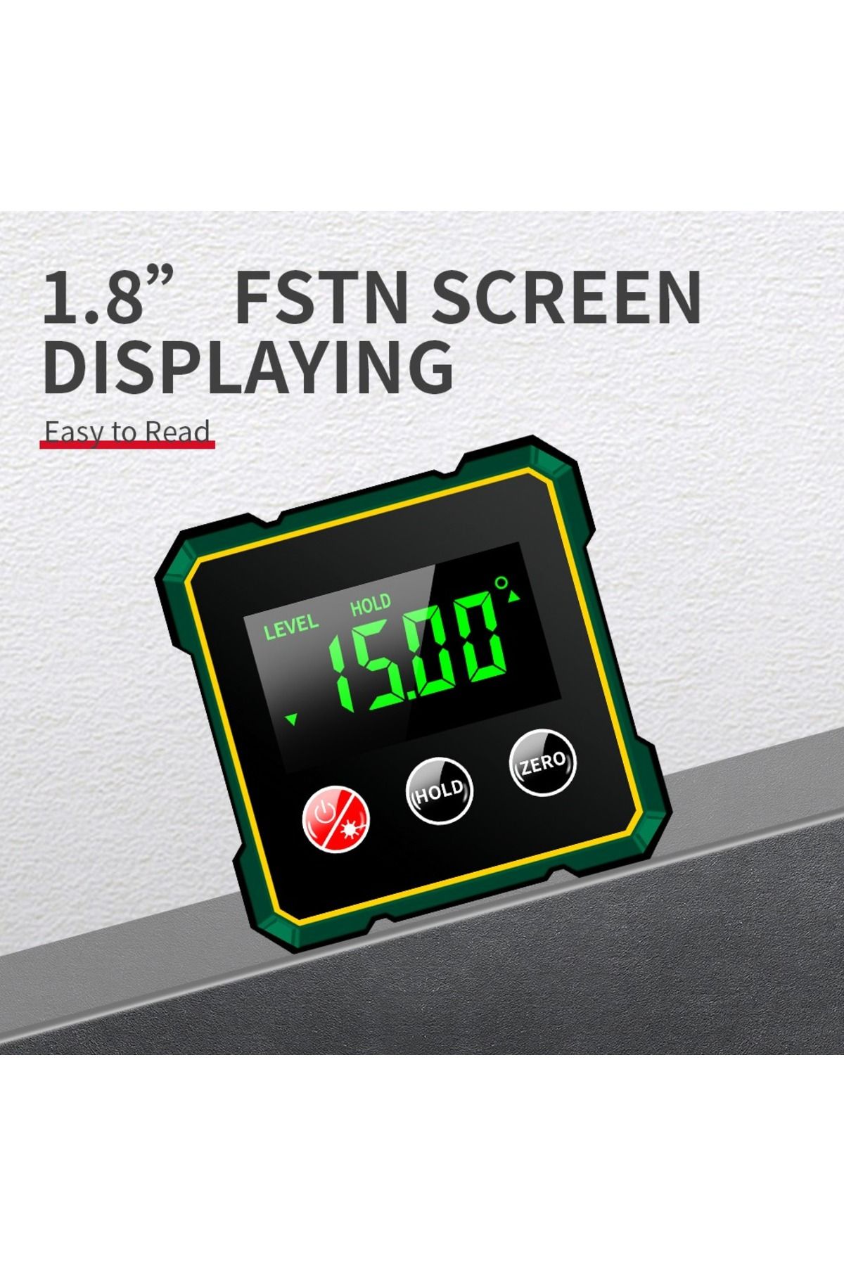 OEM-Professional Digital Inclinometer with Laser, Portable, Magnetic Base, LCD Display, Digital Level 4