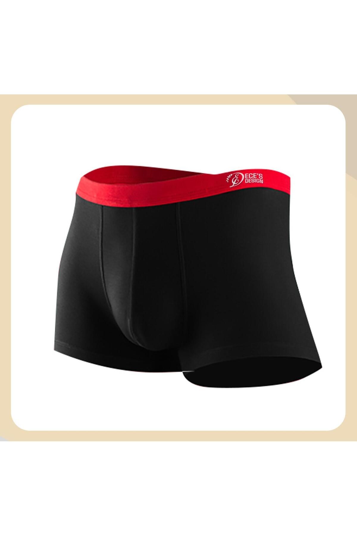 Eces Design Modal Yüksek Hava Geçirgenliği Spor Antibakteriyel Kasık Izsiz Erkek Boxer 1 Parça 1004