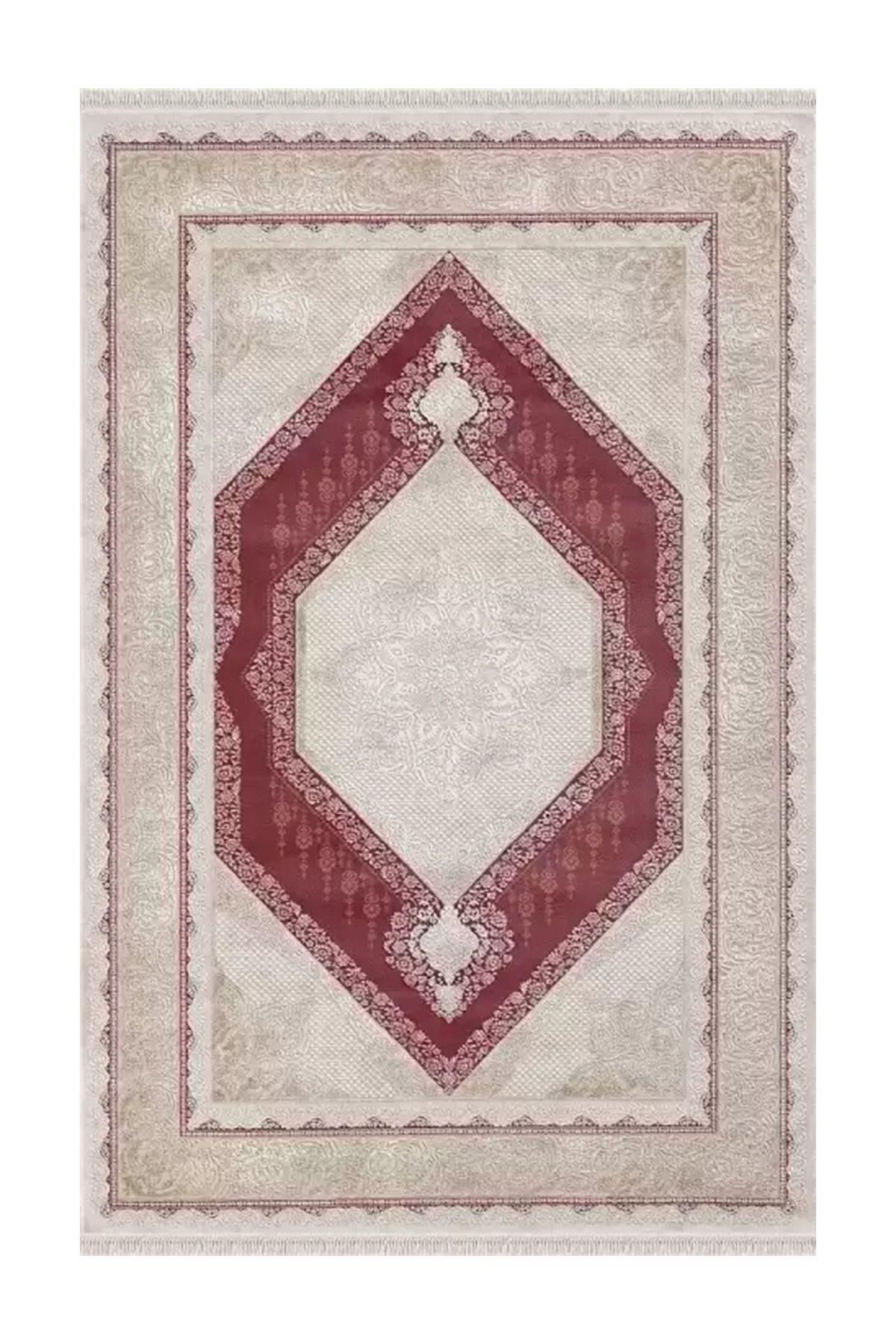 akbel halı & yatak exclusive home design Rodin 19769 010 - Kırmızı Premium Akrilik Salon ve Koridor Halısı