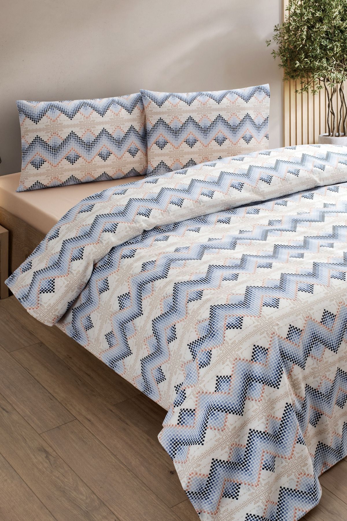 Formeya-Lovely Patterned Single Duvet Cover Set - Single Duvet Cover Set with Elastic Sheet 5