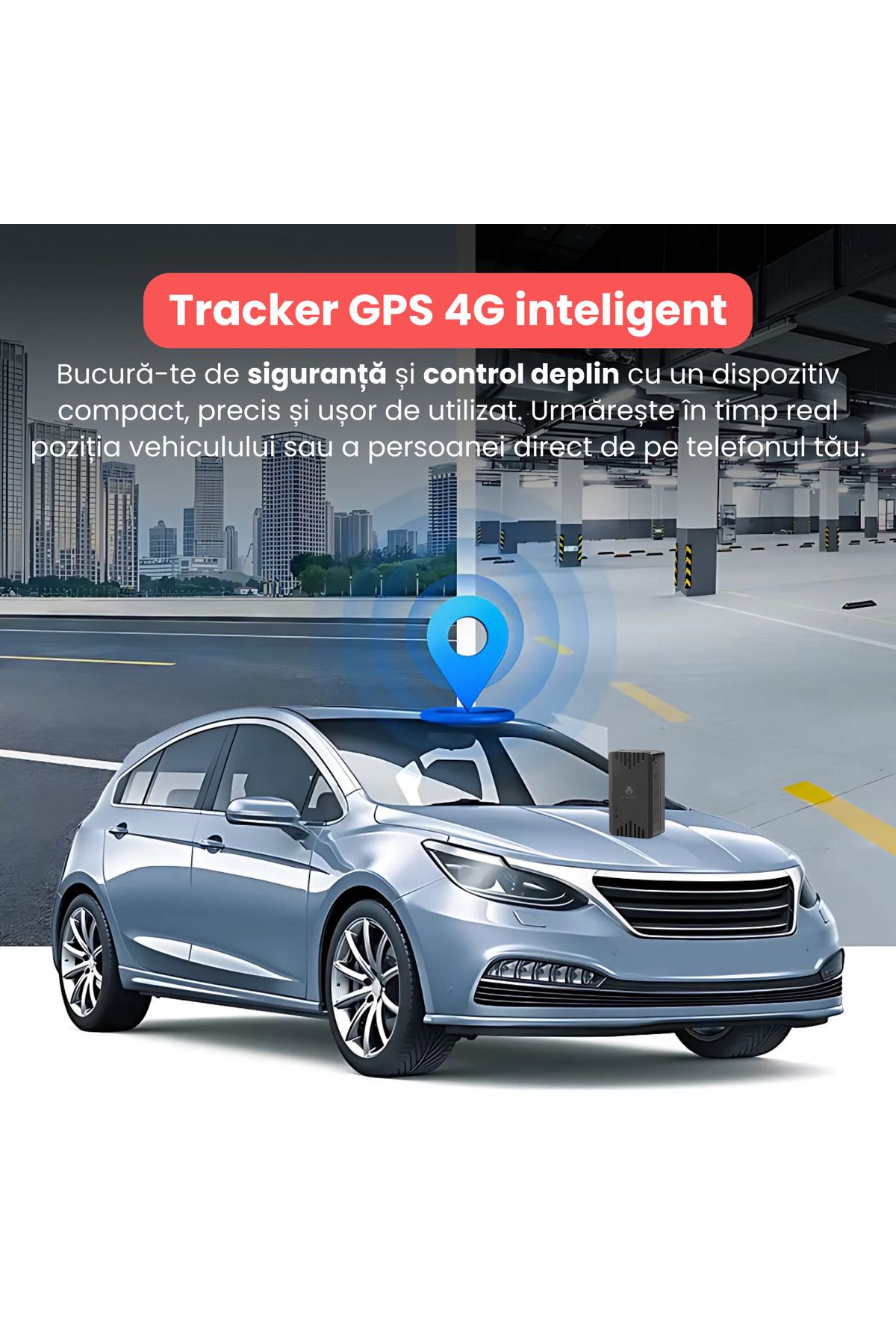 Spionescu-Smart 4G GPS Tracker, real-time location, anti-loss alert, route history function, 5000 mAh 2