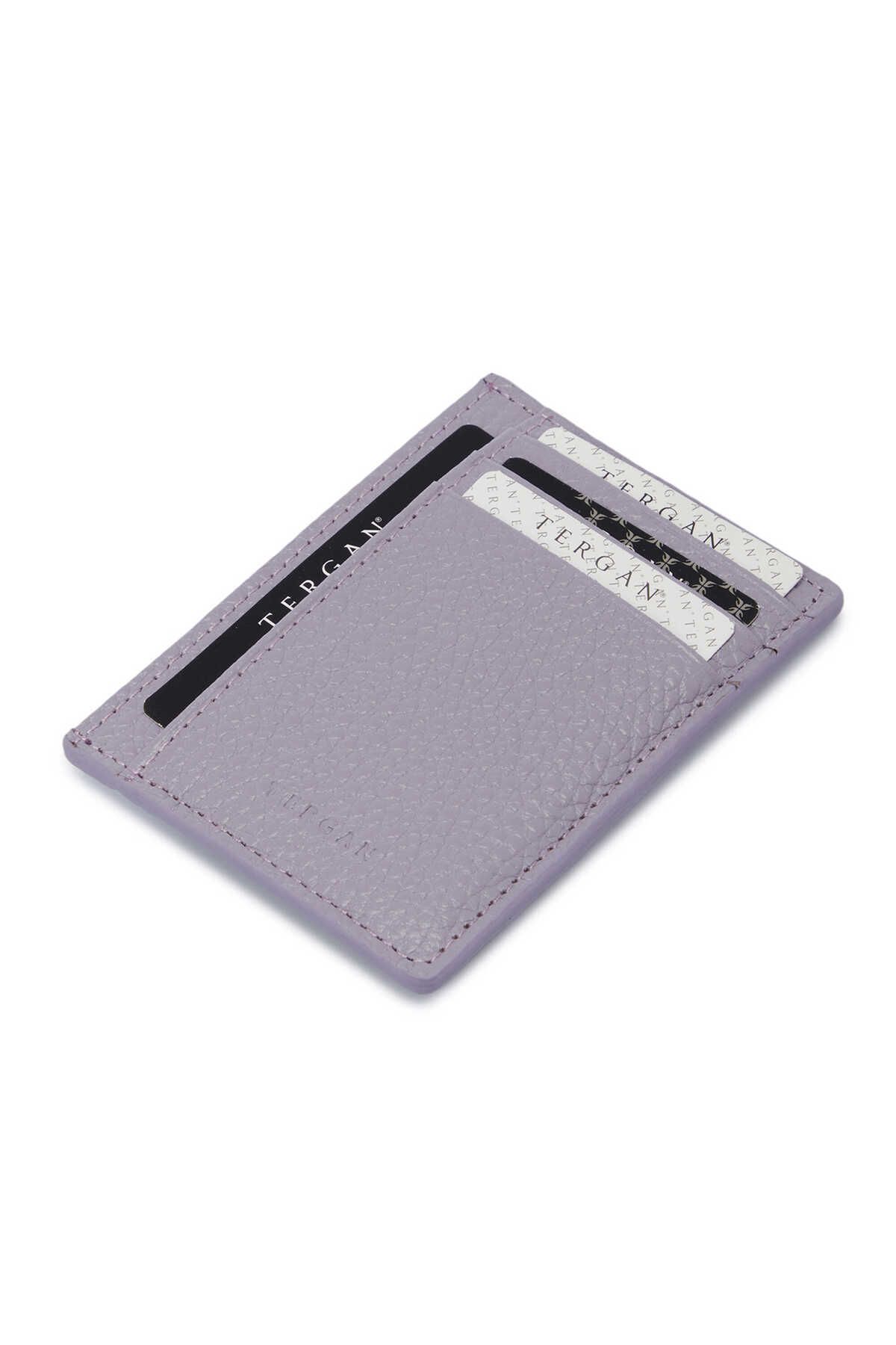 Tergan Lila Deri Unisex Kredi Kartlık - S1KK00001676-P5M