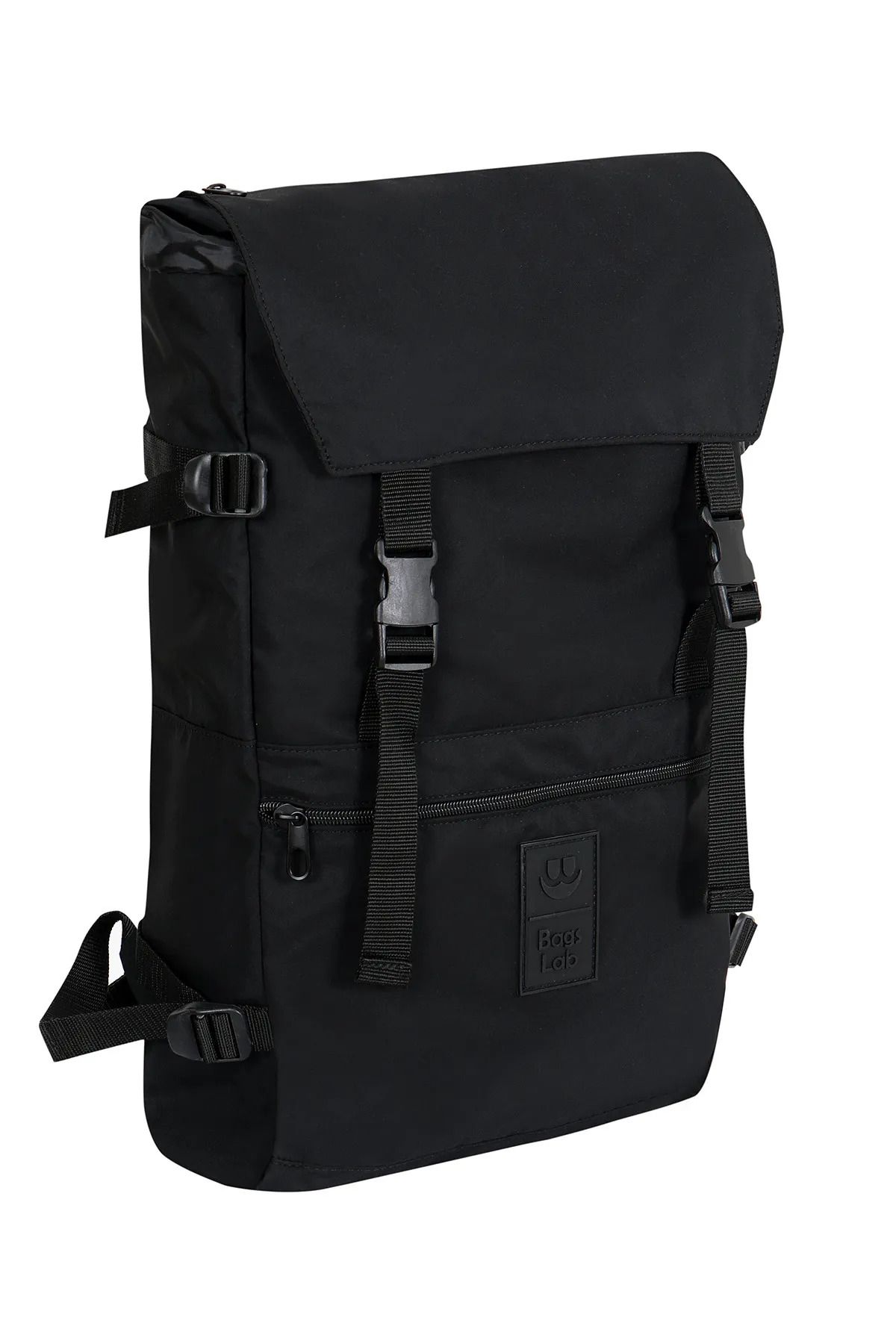 KAFF Siyah Su Geçirmez Kumaş Laptop Bölmeli Yürüyüş Günlük Outdoor Sırt Çantası -1013