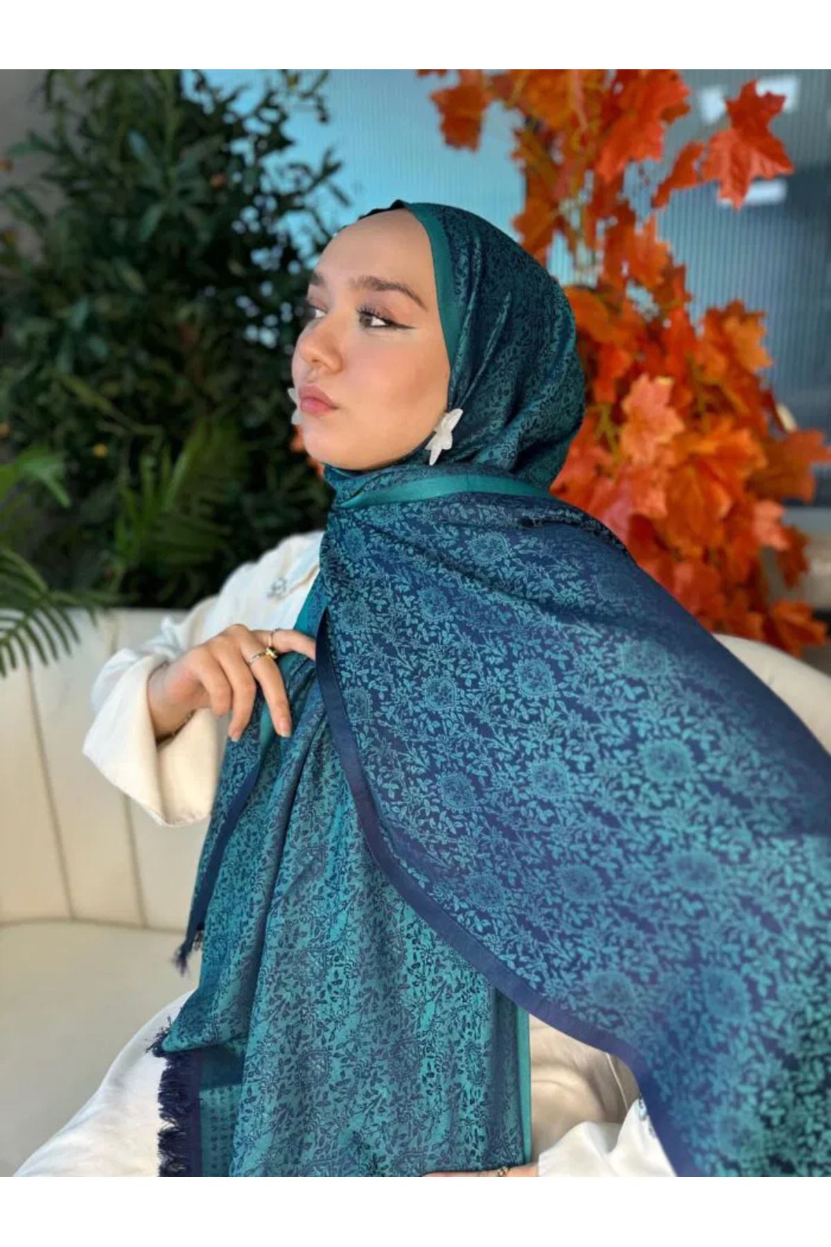 Oxygen Scarfs Mihri Etnik Desen Kaşmir Şal 321456