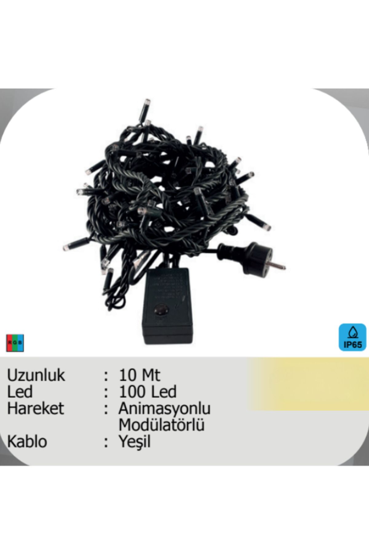 ELKHOUSE ElektrikHouse LED Peri Işığı 100 LED Animasyonlu-Modülatörlü 10 Metre
