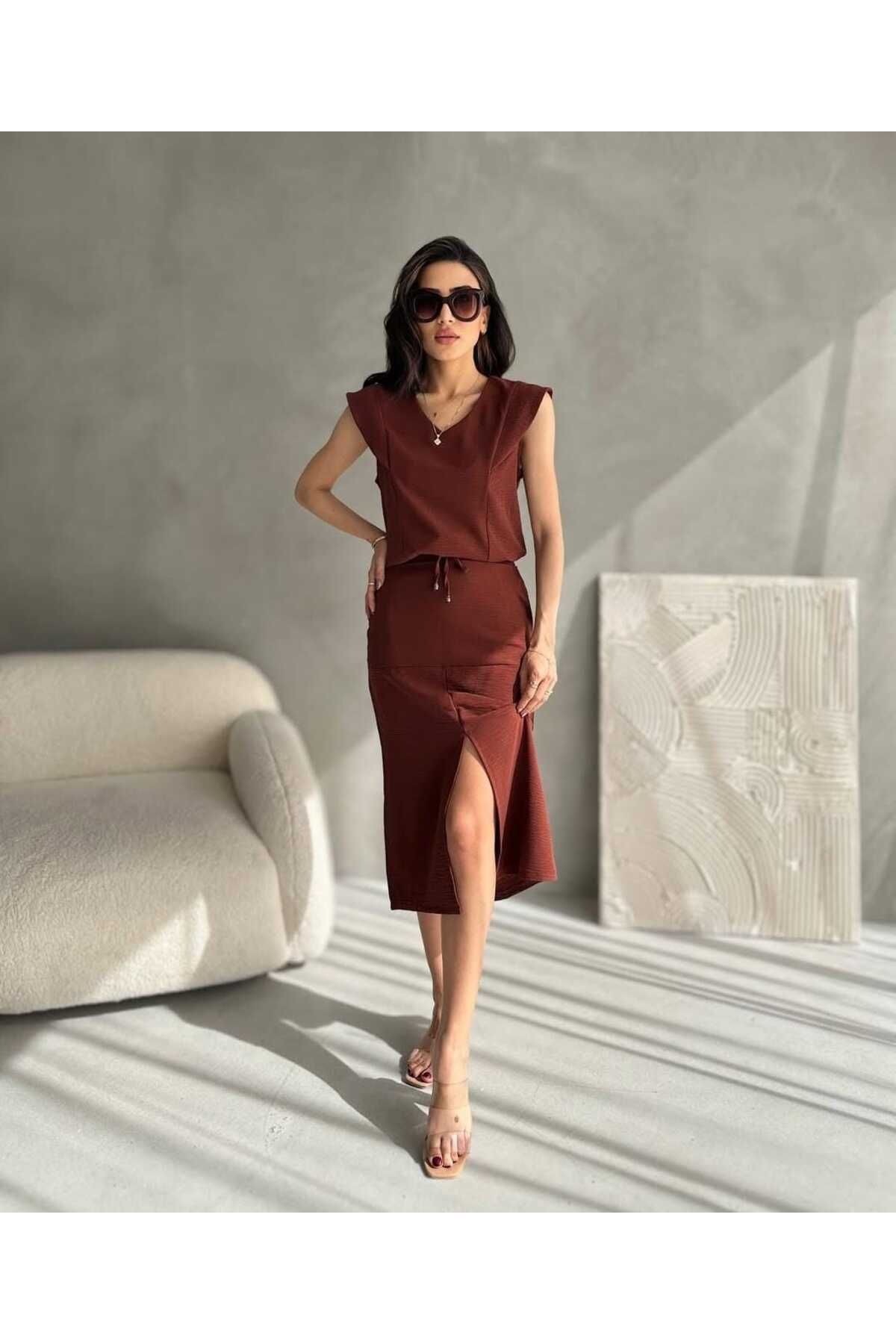 Maison La Femme Kadın Bluz Etek Takım
