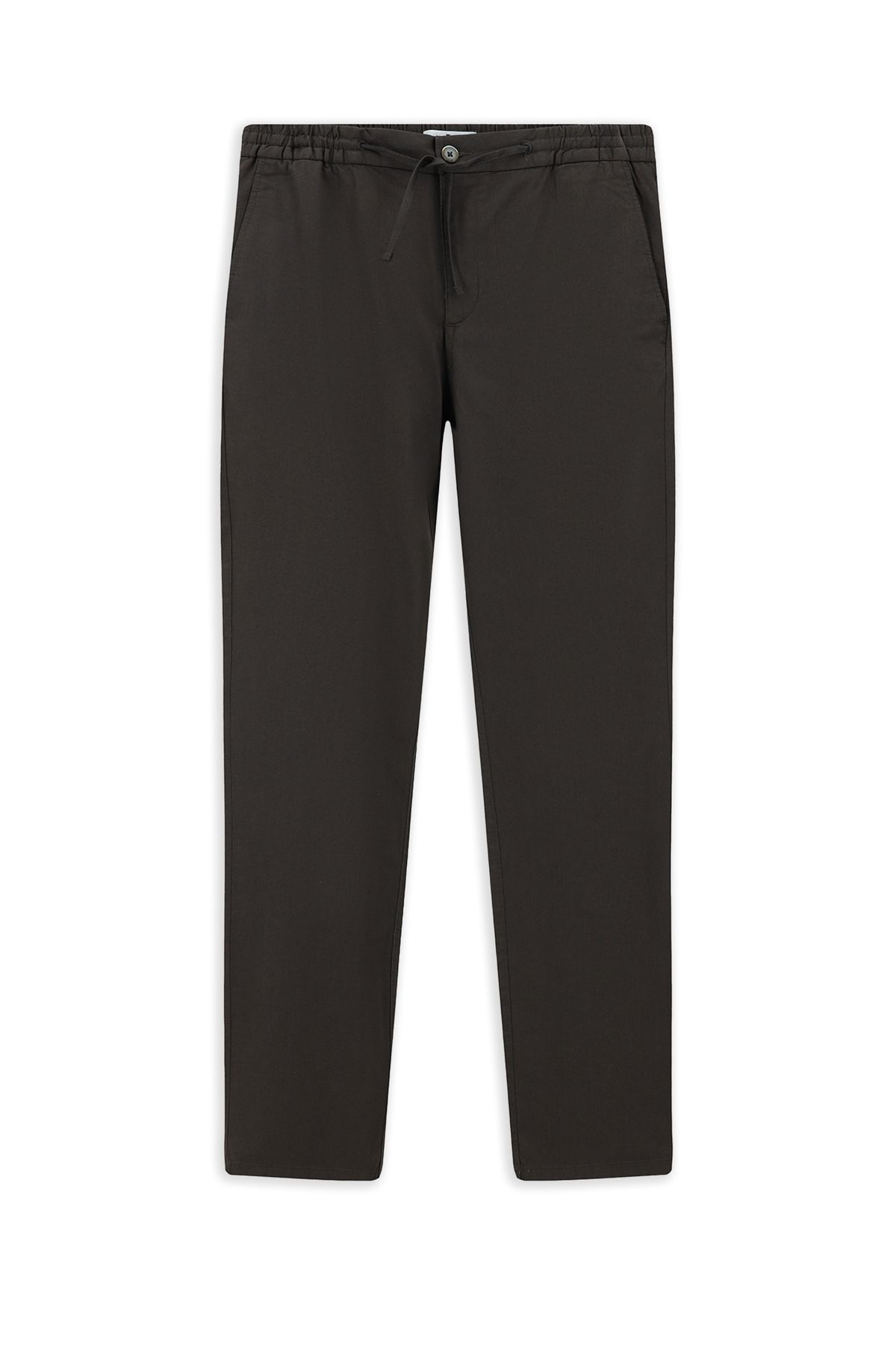 Kiğılı Slim Fit Dar Kesim Likralı Beli Lastikli İpli Pantolon