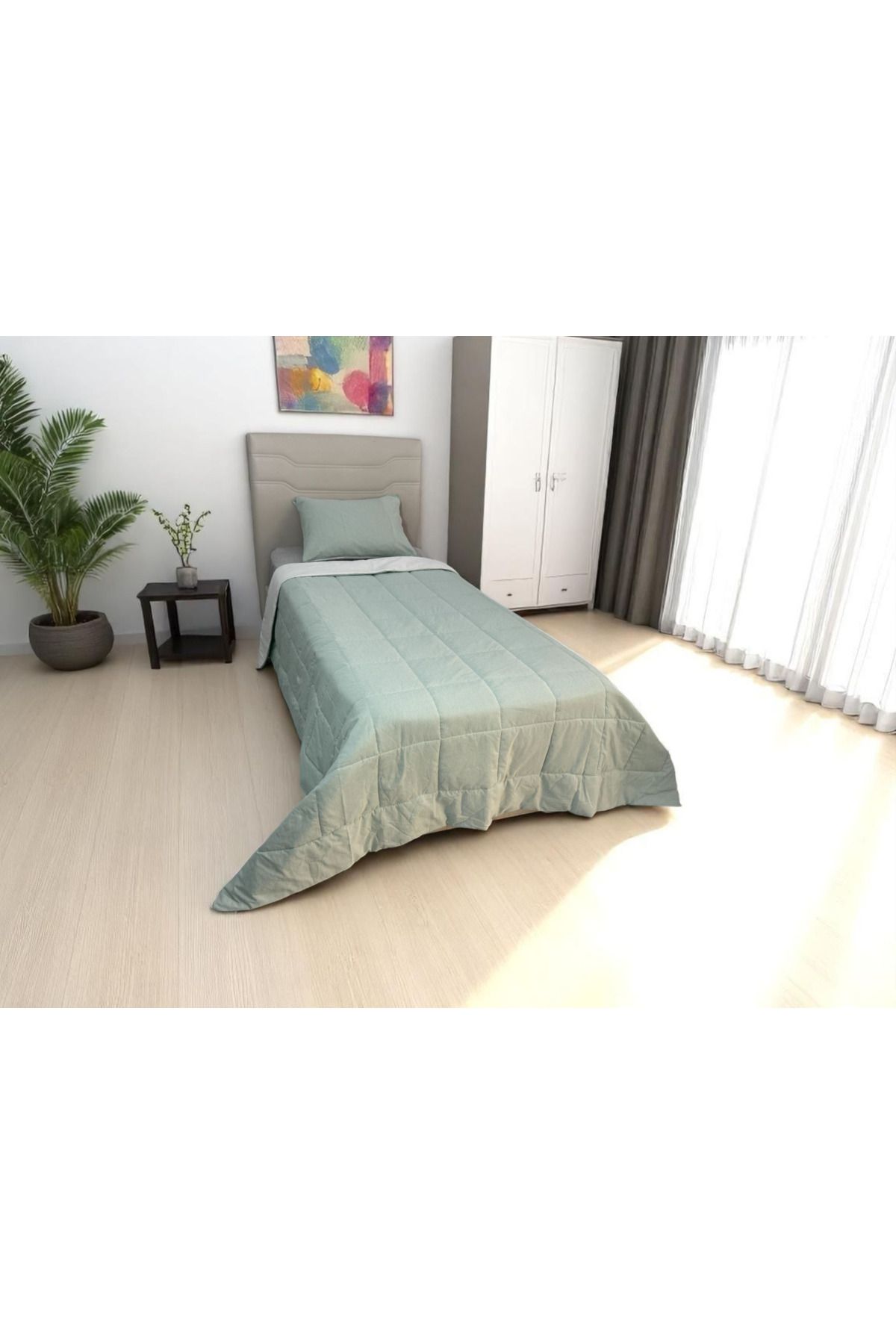 aslıbella home collection Çok amaçlı tek kişilik yatak örtüsü, yazlık yorgan