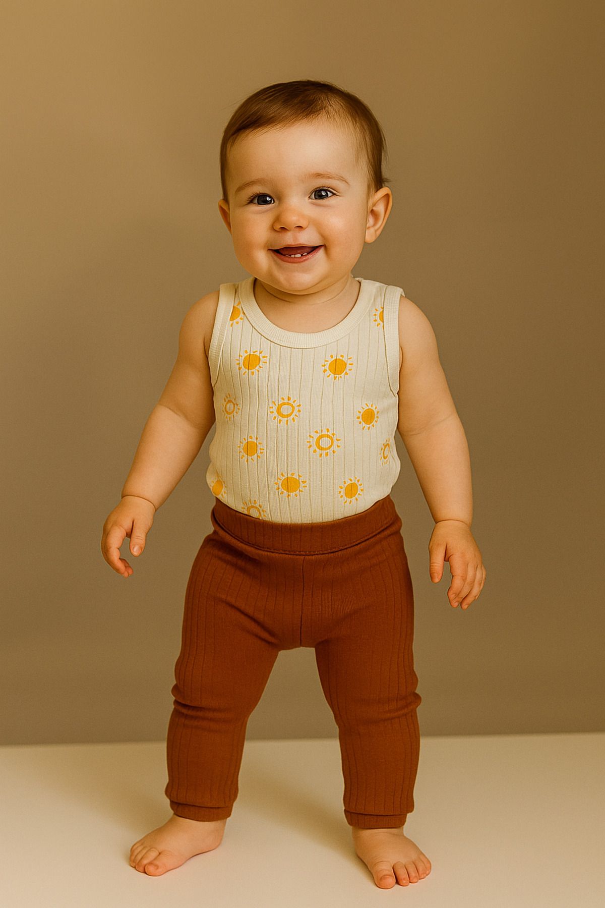 MYZİ STORE Çocuk Bebek Kız/Erkek “Unisex” %100 PAMUK Bebek Takımı – 2’li Kombin (Body + Pantolon)