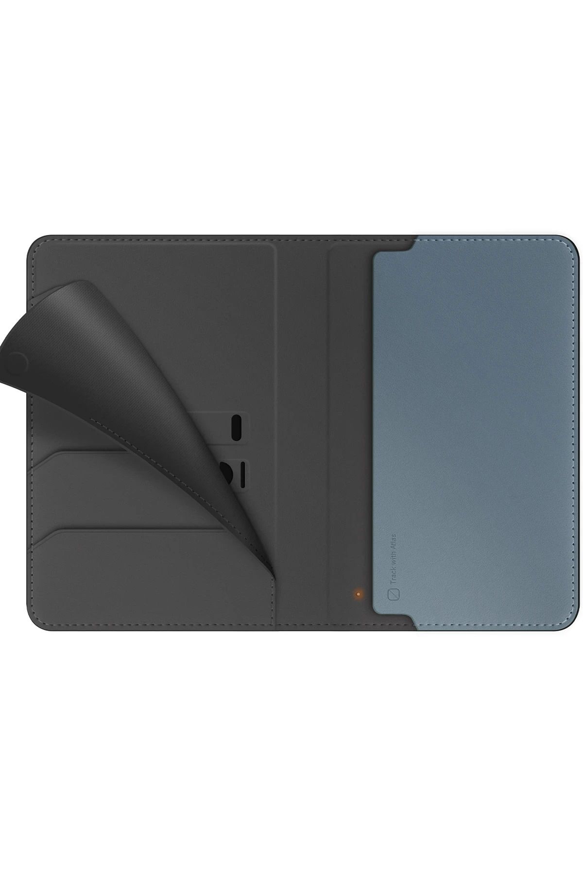 UNIQ Better By Design-Passport Wallet and Tracker (Find Feature) Rfid-Block Technology Vegan Leather Magnet Compartment 3