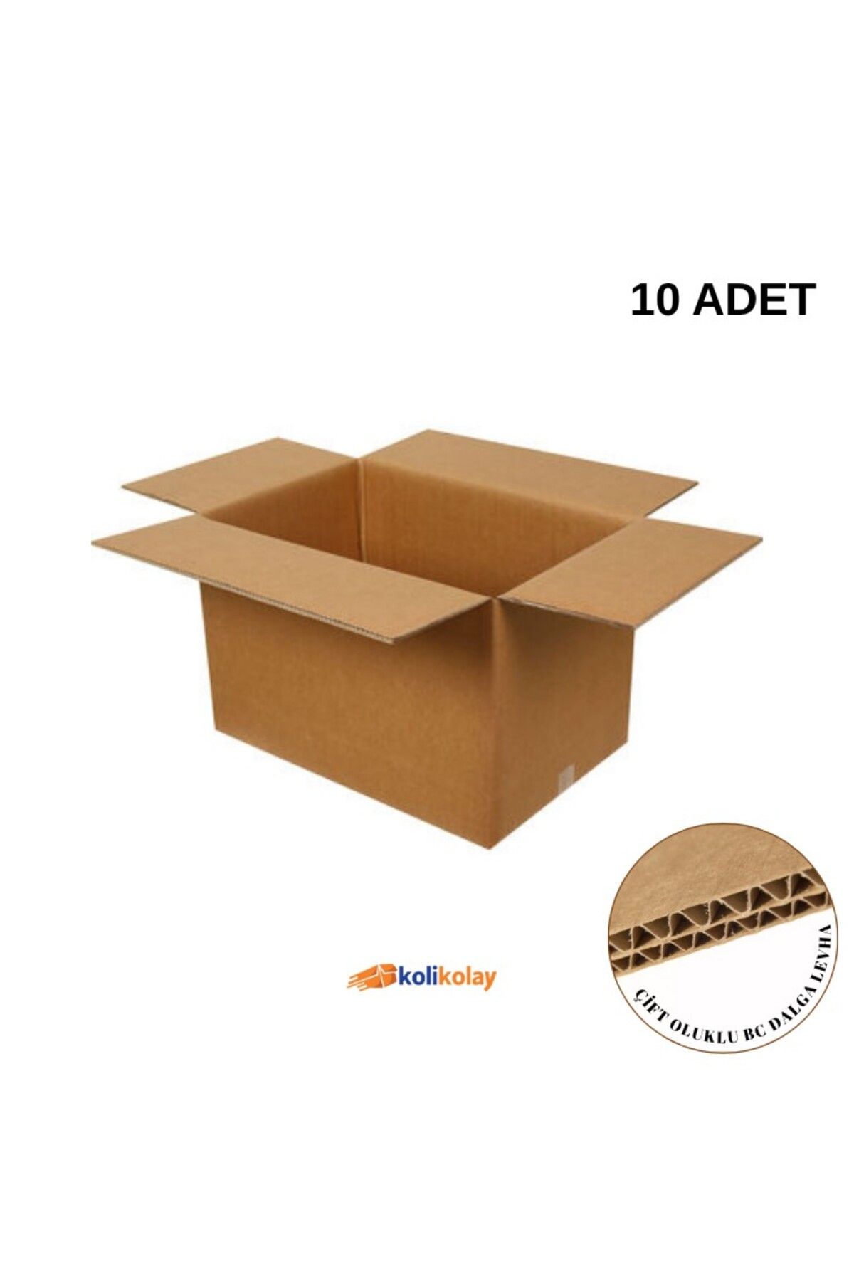 KOLİ KOLAY 60x40x25cm Çift Oluklu Koli 10 Adet