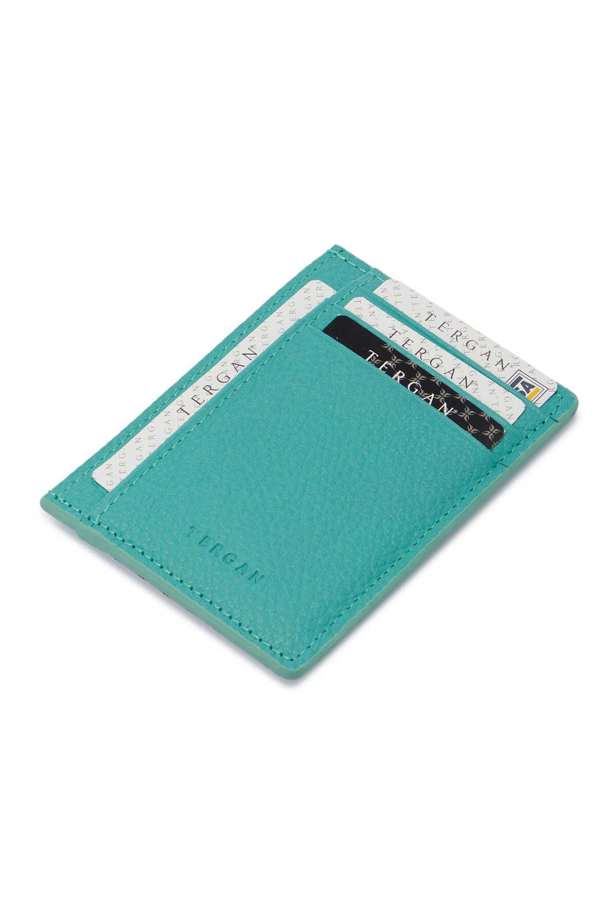 Tergan Mavi Deri Unisex Kredi Kartlık - S1KK00001676-N29