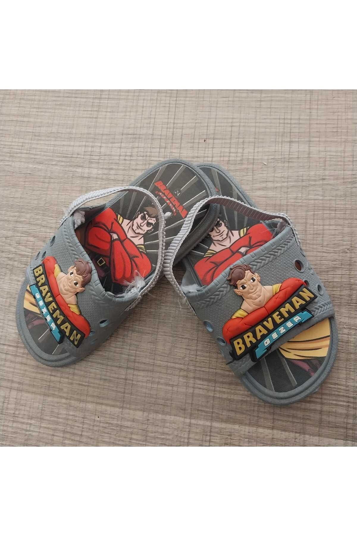 GEZER-Braveman Patterned Summer Boy's Slippers Eva Non-Slip Sole Small Pattern (1No Large Recommended) 3