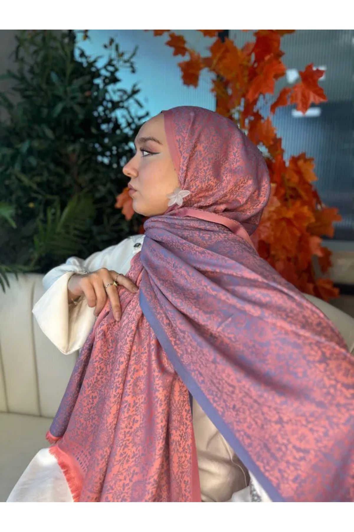 Oxygen Scarfs Mihri Etnik Desen Kaşmir Şal 321456